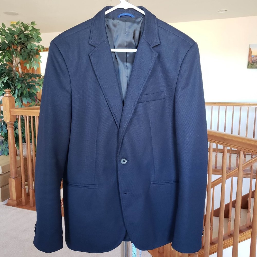 Zara Man Navy Blazer Single Vent Men XL